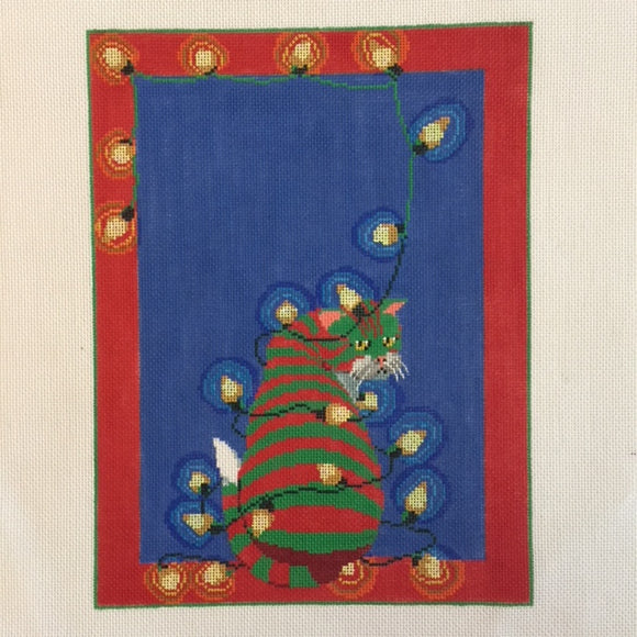 Christmas Lights Cat