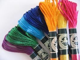 DMC Embroidery Floss (Color # 3810 - B5200 & Blanc, Ecru)