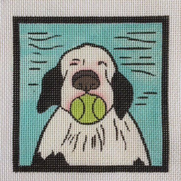 Dog and Tennis Ball (M-1499)