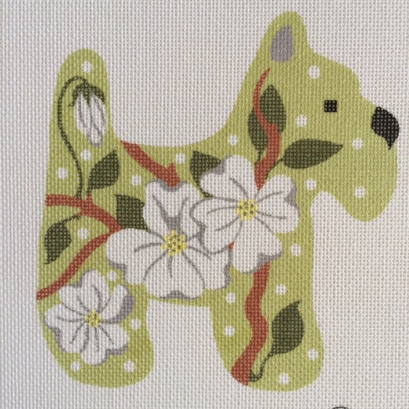 Dogwood Dog Ornament