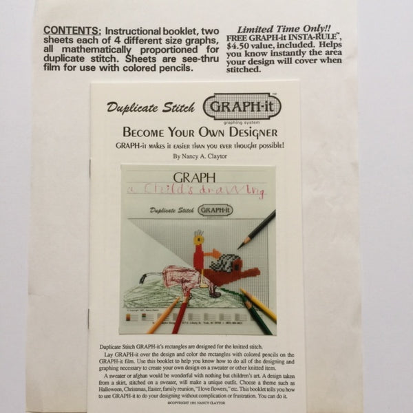 Duplicate Stitch Graph-It System (Knitting)