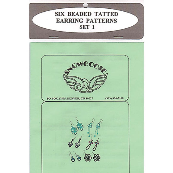 Beaded Tatted Ear Rings Set 1