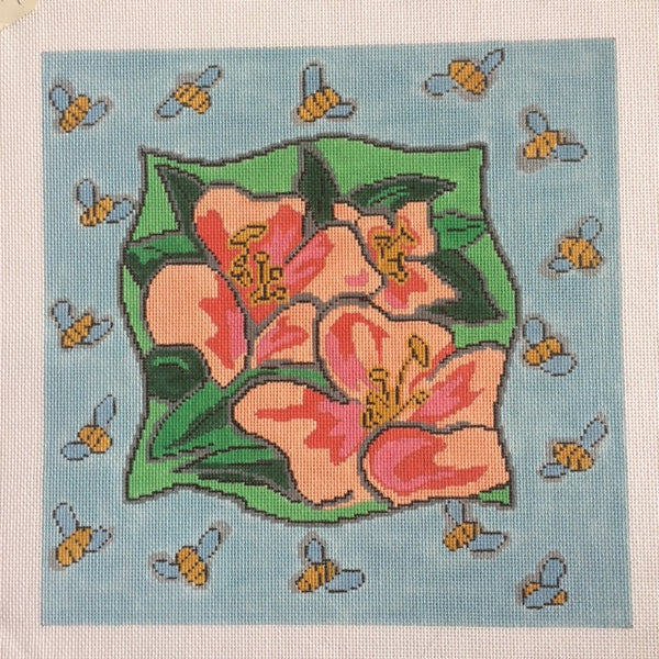 Floral With Bees (M-25)