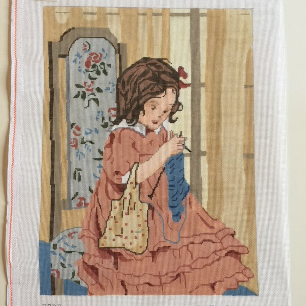 Girl Knitting (3022)