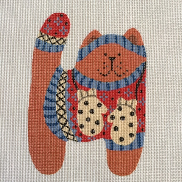 Kitten With Mittens Cat Ornament