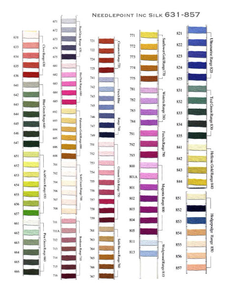 Needlepoint Silk* (Colors 571 - 867)