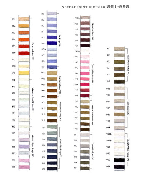 Needlepoint Silk* (Colors 571 - 867)