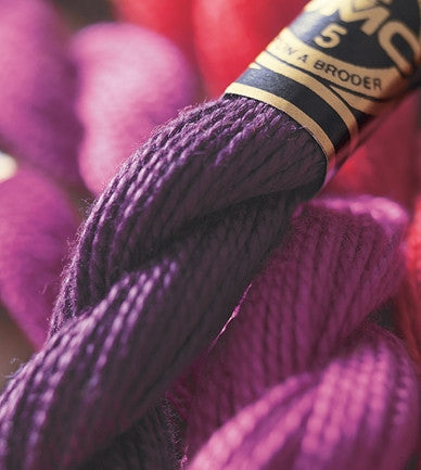 KCS 25 M/Skein Mercerized Pearl Cotton Crochet Needlepoint Thread,Size 5,6  skeins,Lavender it