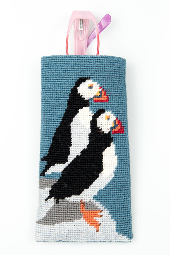 Puffins Glasses Case Tapestry Kit