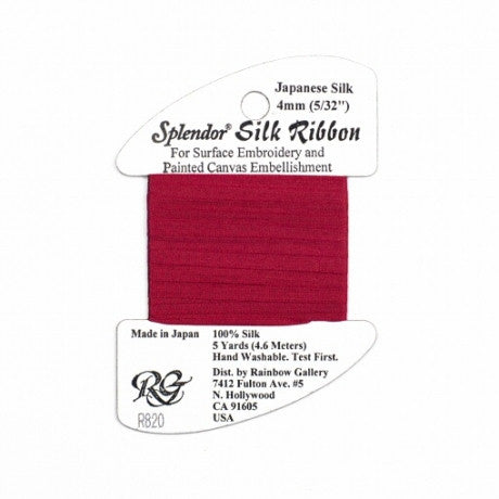 Splendor 4mm Silk Ribbon (Solid)