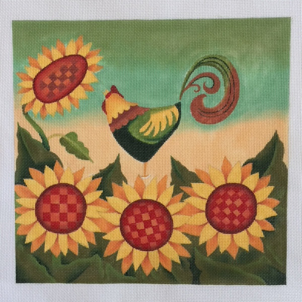 Rooster and Sunflowers (EWE-437)