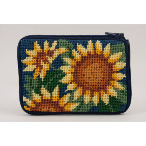 Stitch & Zip Coin Purse/Credit Card Case (14 ct, cotton)