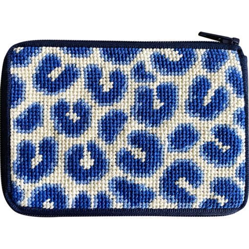 Stitch & Zip Coin Purse/Credit Card Case (14 ct, cotton)