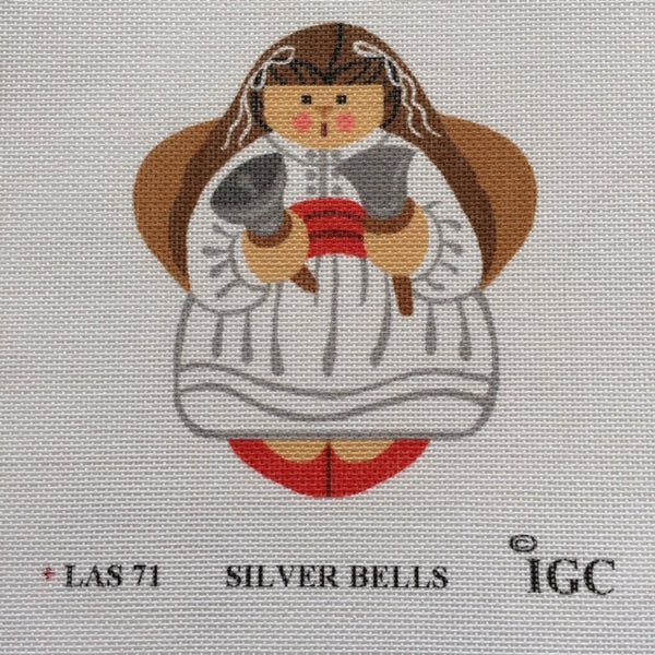 Silver Bells Angel Ornament