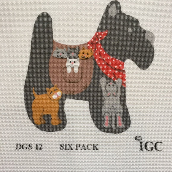 Six Pack Dog Ornament