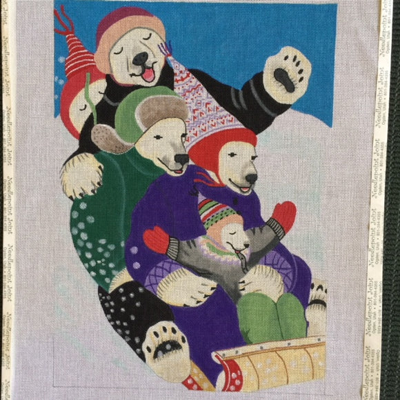 Sledding Polar Bears (M-157)