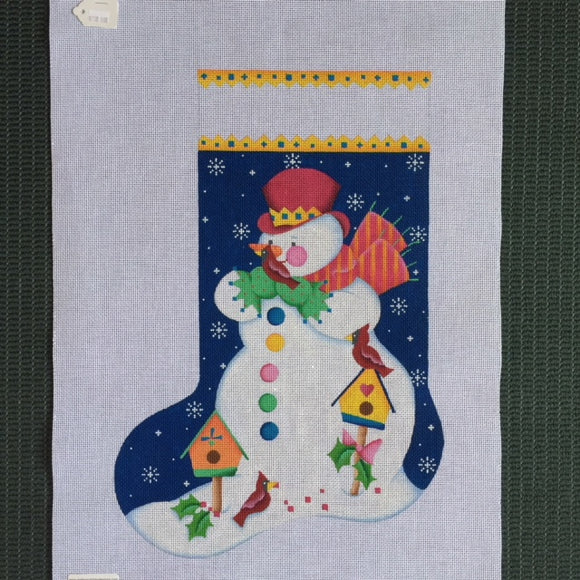 Snowman and Cardinals Stocking* (475-D)