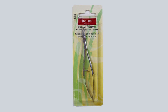 Bohin Tweezers Straight 5"