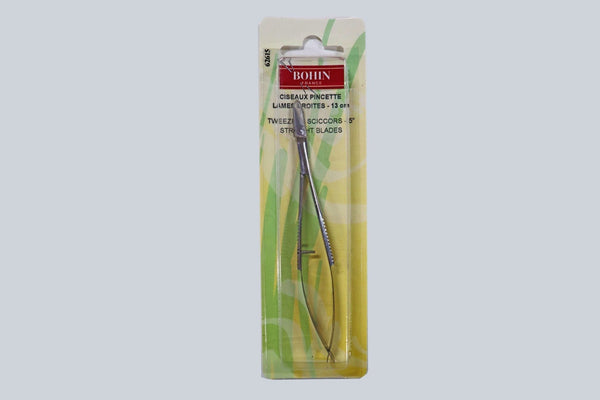Bohin Tweezers Straight 5"