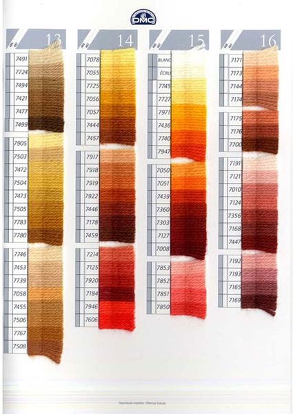 Dmc tapestry wool color card top