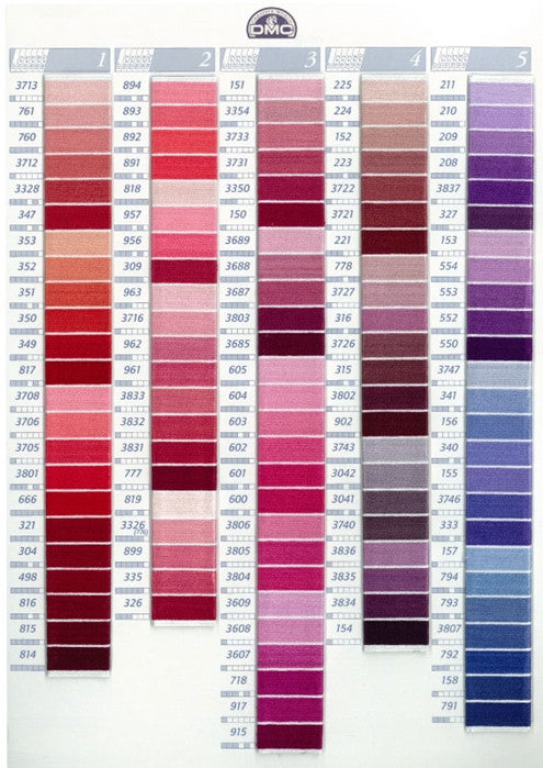 DMC Embroidery Floss (Color # 150 - 519)