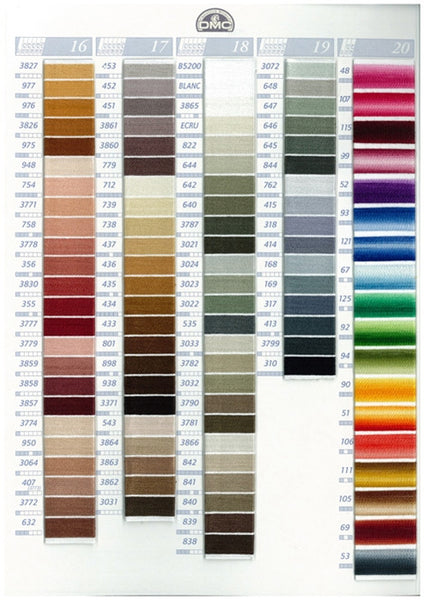 DMC Embroidery Floss (Color # 520 - 801)