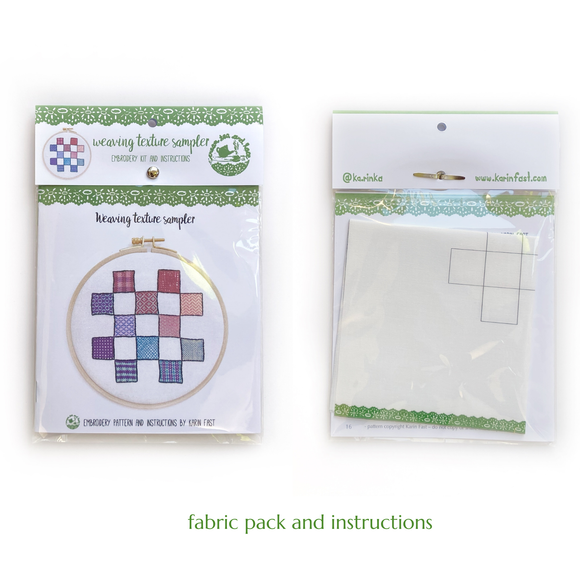 Weaving Texture Sampler Embroidery Kit