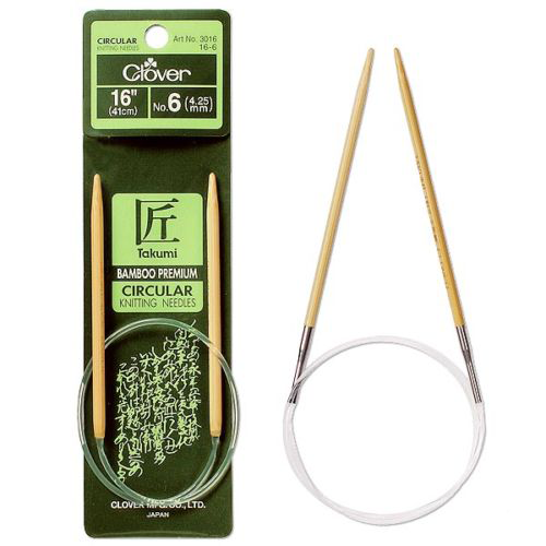 Clover Takumi Bamboo Circular 48-Inch Knitting Needles Size 6