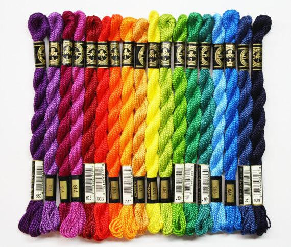 KCS 25 M/Skein Mercerized Pearl Cotton Crochet Needlepoint Thread,Size 5,  12 skeins,Mixed Color 03 - Yahoo Shopping