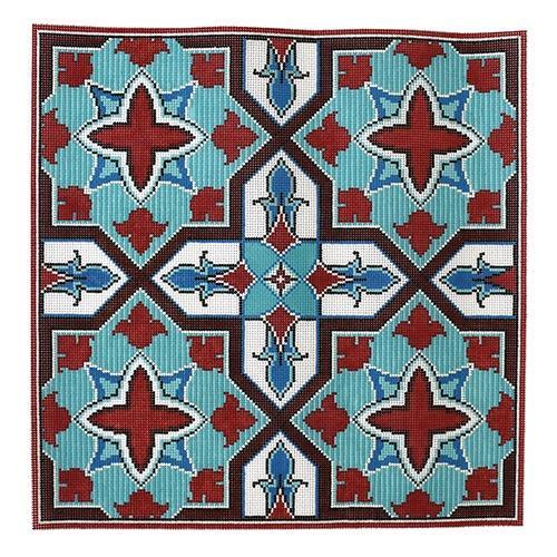 Jenny Henry Geometric - Red and Teal (PJH-004)