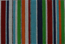 Red, White, Orange, Green and Blue Striped Clutch (KKP137)