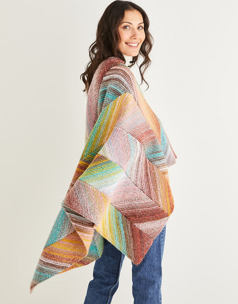 Knitted Bias Blanket Pattern, Design 10141