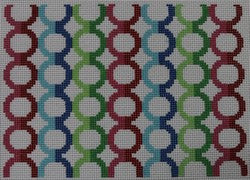 Red, Blue and Green Circle Clutch (KKP134)